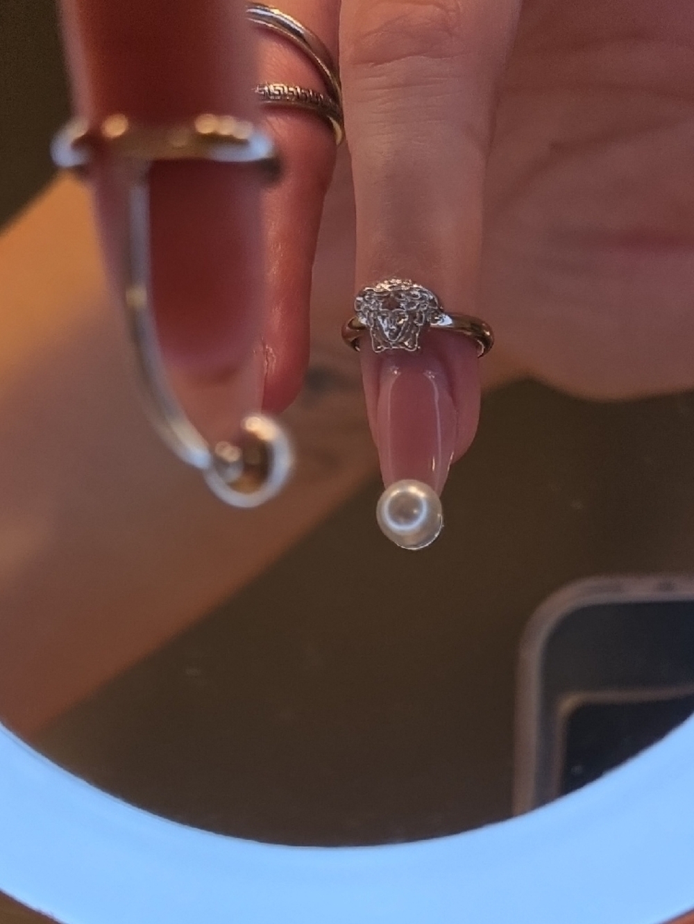 Versace Silver Open Ring Set - Picture 10 of 11